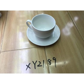 XY2189 XY-11 White Cup & Saucer Round
