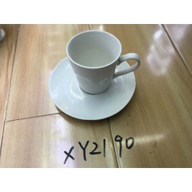 XY2190 XY-37 White Cup & Saucer Straight