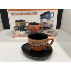 BR011 6+6 Cup & Saucer Set