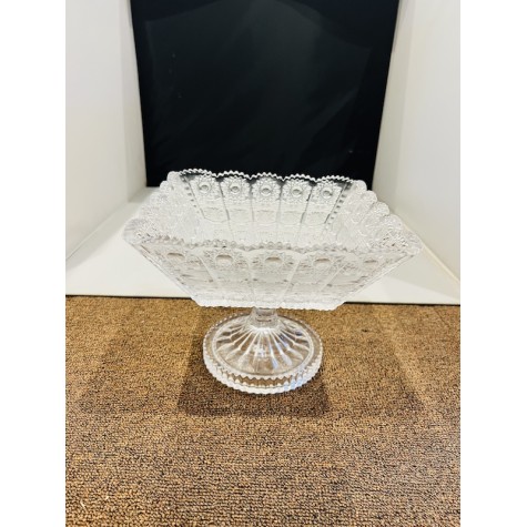 Clear Footed Platter -  Large