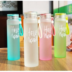 Glass Drinking Bottle - Colored  (480ML)