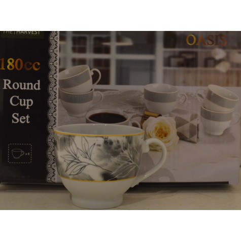 OASIS 180cc Round Cup Only - Black Flower