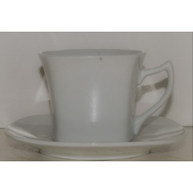 GLORY 190cc White Tea Cup & Saucer