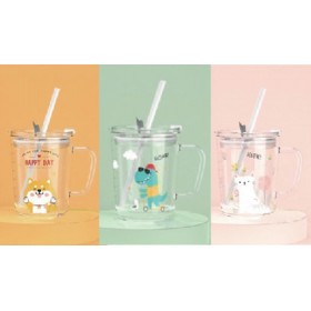 XGBB/L1 Glass Cup With Straw 400ML