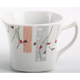 OLIVIA 180cc Square Cup Only- FLORAL STRIP