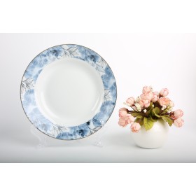 YDP 10.5" Round Dinner Plate- Blue Flower
