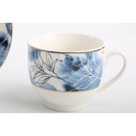 CASTRO 180cc ROUND cup & saucer set- Blue Flower
