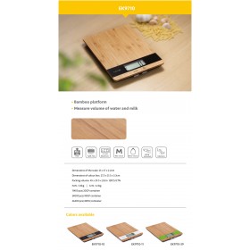 EK9710 Electronic Kitchen Scale (Bamboo)