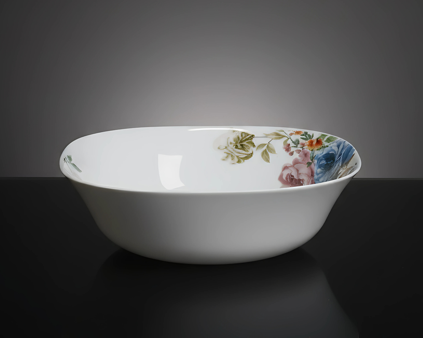 10.5" SQUARE SOUP BOWL - VINTAGE FLORAL