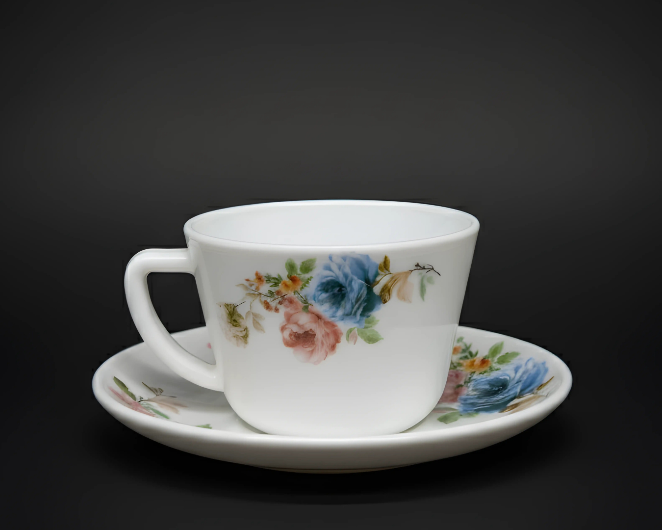 GRACE 12 PCS V SHAPE (190ML) CUP SET - VINTAGE FLORAL