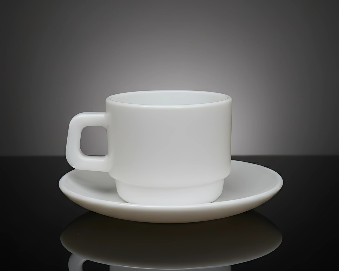 BOUNTY 12 PCS ROUND (190ML) CUP SET - WHITE