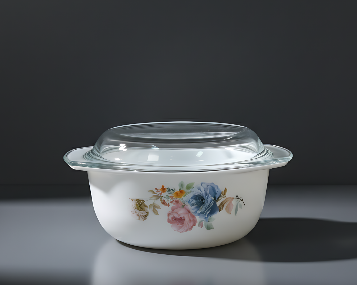 1.0L CASSEROLE WITH LID- VINTAGE FLORAL