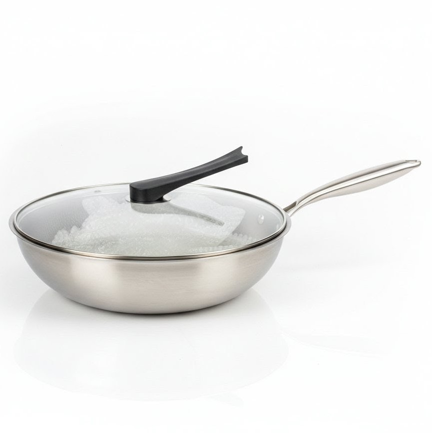 HONEYCOMB STAINLESS STEEL NON-STICK WOK 34CM